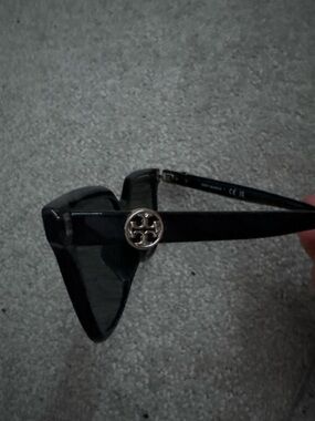 Tory Burch Black Sunglasses with Gold Logo Medallions